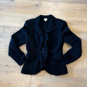 Armani Collezioni - Black Women's Waterfall Sweater Blazer